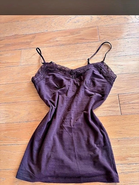 Bozzolo Dresses & Skirts - BOZZOLO Lace Trim Mini Dress in Brown Size Small